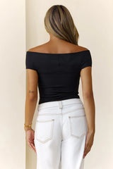 BASE Contour In The Studio Off Shoulder Top Black