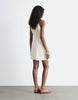 & Other Stories pure linen square neck mini dress with wrap front in white