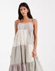 Daisy Street smock throw on tiered maxi dress in picnic print
