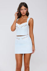 Rosalique Crop Top Blue