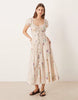 Free People coplete me button down midi dress in tea combo