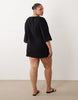 Esmée Curve mini dress beach cover up in black