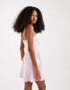 Hollister tie bust detail babydoll mini dress in pink