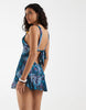 Free People Heat of the Moment floral mini dress in starless night combo