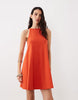 mini trapeze dress in red