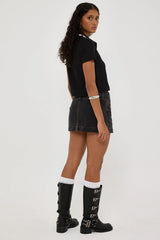 Worship 00s Micro Skirt Black Rinse