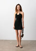 Mango Teen halterneck mini dress in black