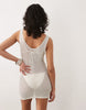 Free Society crochet mini beach dress with low back in ivory