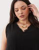 Esmée Curve tie strap mini beach dress in black