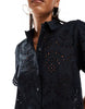 ONLY pointelle details mini dress in black