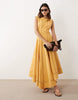 ARRANGE linear cutwork maxi dress in orange