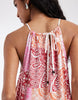 Vero Moda high neck trapeze midi dress in pink paisley patchwork print