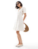 ONLY linen blend mini dress in stone