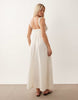 Fuller Bust Selina Beach shirred linen look maxi sundress in natural