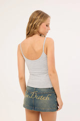 Von Dutch Pink Von Dutch Top Grey Marle