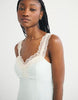 Abercrombie & Fitch lace trim mini dress in green gingham