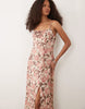 Miss Selfridge milkmaid midaxi dress in floral print