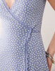 Miss Selfridge ditsy print pointelle lace trim wrap dress