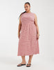 ONLY Curve smock midaxi dress in red gingham