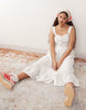 Miss Selfridge broderie milkmaid maxi dress in white