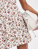 ONLY floral print mini dress in white