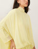 Daska chiffon high neck blousson maxi dress in lemon