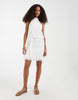 Vero Moda halterneck rose applique tie detail mini dress in white