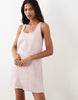 shift mini dress with bow back detail in soft pink