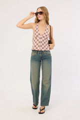 Motel Yakti Top Pink Check