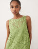 lace mini shift dress in green