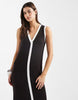 4th & Reckless knit v-neck maxi beach dress in chocolate