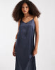 PIECES satin cami maxi dress in ombre blue