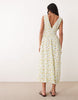 Wednesday's Girl midaxi dress in yellow floral