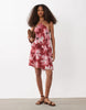 Mango Teen ruffle halterneck mini dress in red floral print