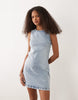 Miss Selfridge denim shift dress in blue wash