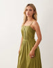 Miss Selfridge Petite lace insert maxi dress in olive