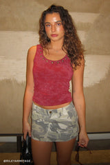 Rusty Eye Let Loose Tank Top Cranberry