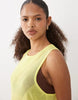 sheer maxi dress in bright yellow