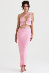 pink floaty cropped top