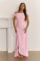 Darling At Dusk Long Sleeve Maxi Dress Pink