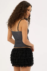 Luck & Trouble Lila Lace Mini Skirt Black