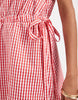 Vero Moda sleeveless bow tie side seersucker mini dress in pink and red gingham print