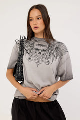 Neovision Skorn Heavyweight Relaxed Tee Pigment Washed Black