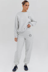 light grey marl crew neck sweatshirt
