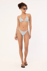 L&t Mediterranean Stripe Bikini Top Blue Stripe