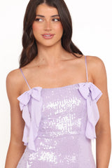 Katerina Mini Dress - Lilac Sequin