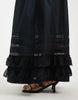 Object premium lace and ruffle trim tiered boho maxi dress in black