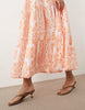 YAS sleeveless tiered hem smock maxi dress in orange tile print