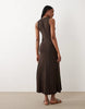 JDY Tall sleeveless midaxi dress in chocolate brown