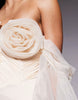 ASOS LUXE organza sleeve corsage mini dress in cream